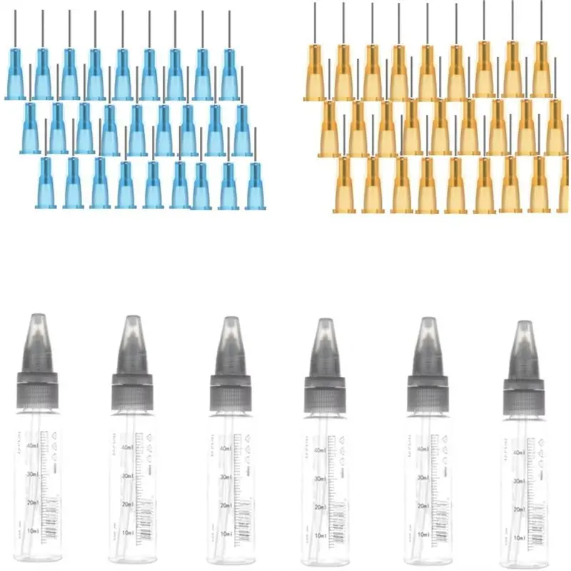 

ABKO-Airbrush Accessories Kit-Disposable Nozzles(0.3/0.5Mm 50 Each), 6-Piece Paint Bottles& 100 Pieces No-Clean Design