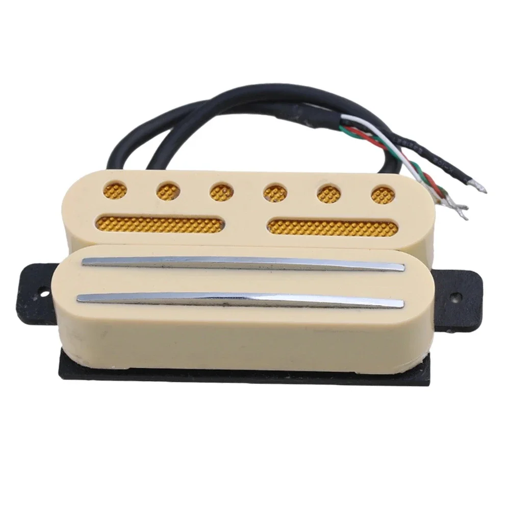 Yellow Copper & Plastic Dual track Humbucker Pickup for Electric Guitar