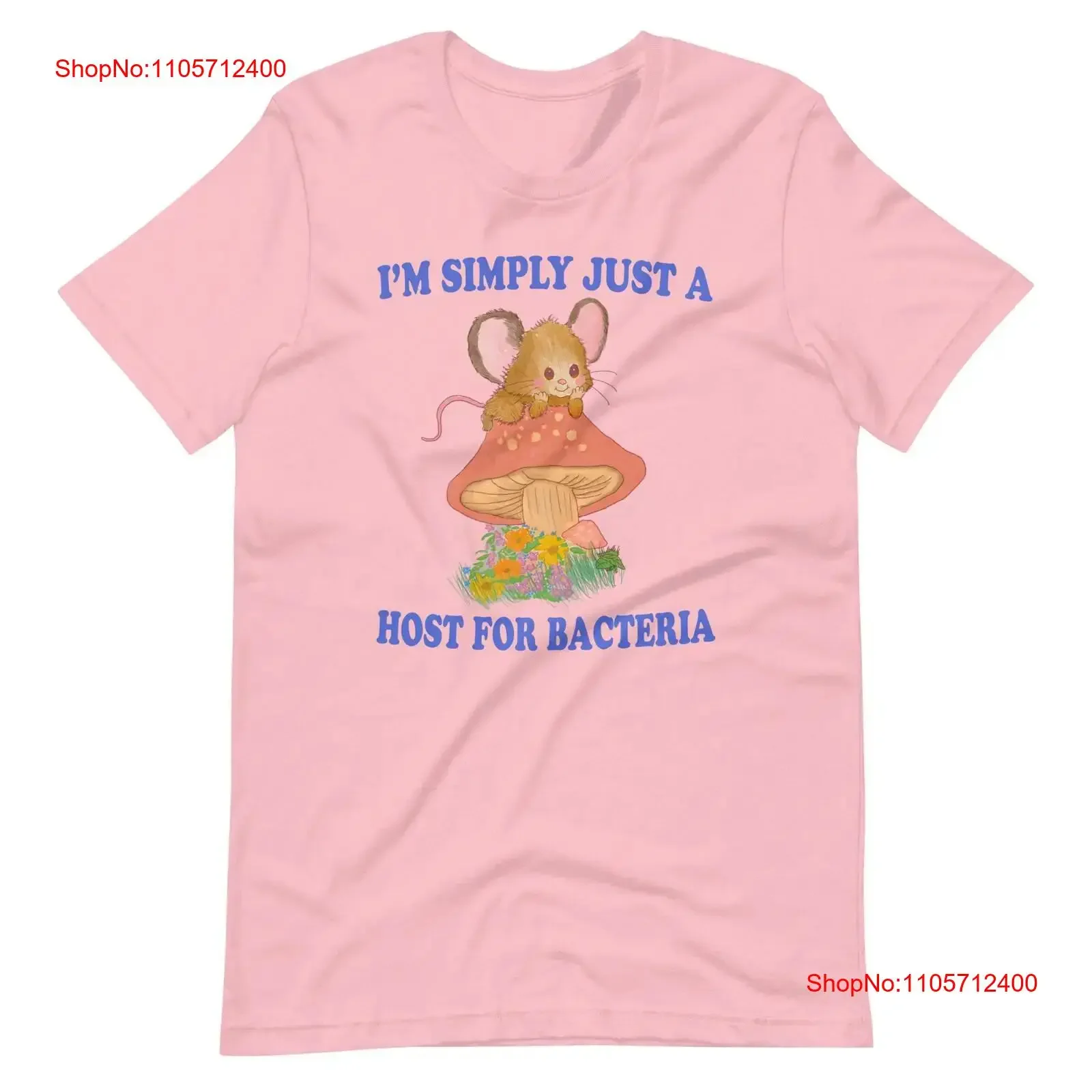 Bacteria T Shirt vintage Washed Comfortable fashion graphic Top For Everyday Wear Breathable Soft Stretched Versatile