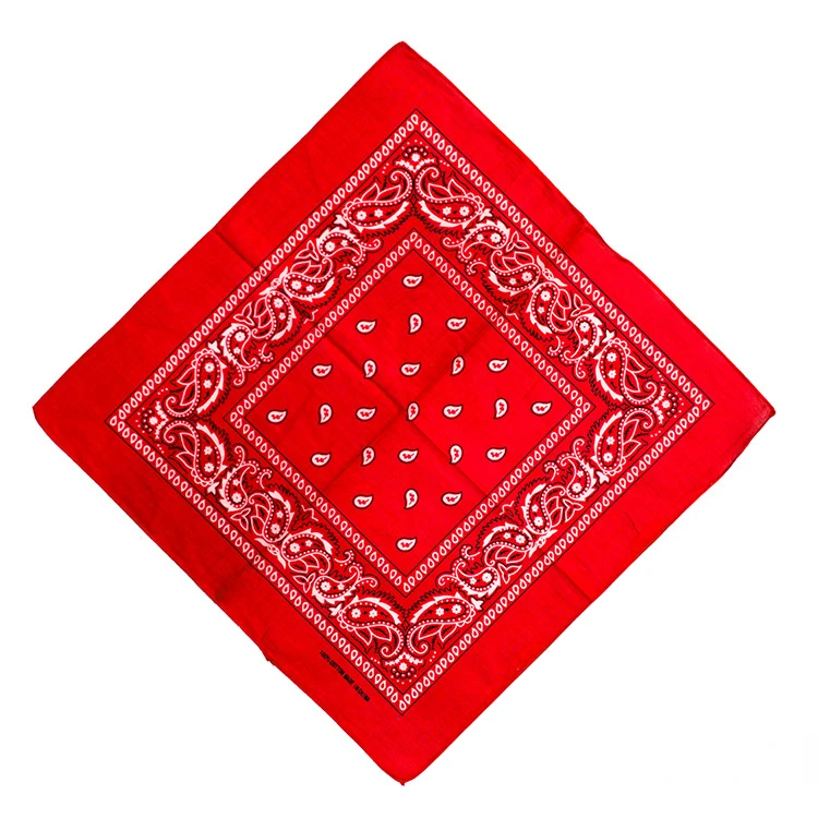 Hip Hop Cowboy Paisley Schal Großer Bandana-Kopf Quadratischer Schal Herren Damen 55x55cm Schwarz Rot Weiß