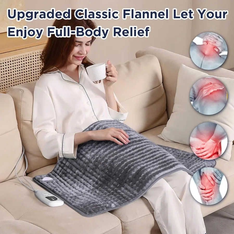 NALONE Full Body Heating Pad for Back Pain Relief 10FT Cord Extra Large Heating Pads for Neck XXXL Portable Electric Heated Pad