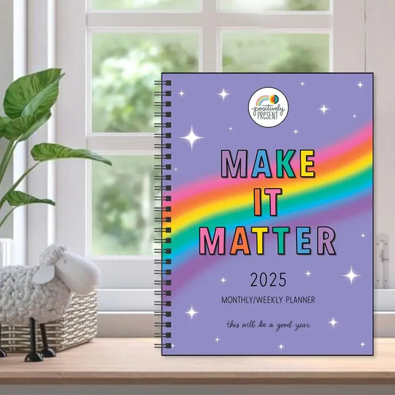 Make It Matter Kalender 2025 12-Monats-Kalenderbuch 2025 Tagesplaner 12 Monate 2025 Monats-/Wochenplaner Kalender für Zuhause