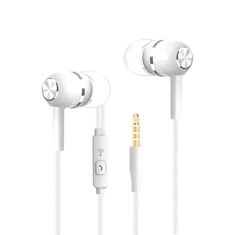 Mobile Phone Wired Headphones In-ear Simple With Mic Men And Women Business Wired Headphones Heavy Bass Music Headphones