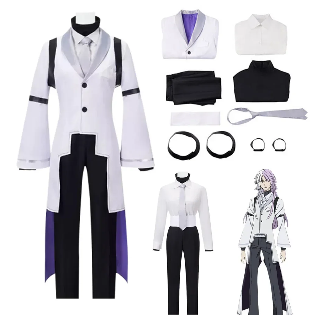 

Anime Sigma Cosplay Costume Bungou Stray Dogs Cosplay Sigma Trench Uniform Suit Halloween Christmas Party Outfit for Men Women