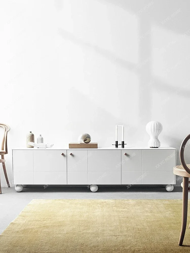 

Скандинавский белый шкаф для телевизора в гостиной, шкафчик, встроенный напольный шкаф для хранения в итальянском стиле