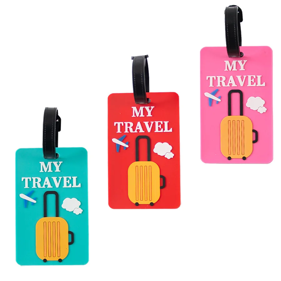 

Новая милая багажная бирка с героями мультфильмов, реєстрационная бирка для багажа, дорожная бирка для посадочного посадки, бирка для чемодана, бирки для багажа из ПВХ, аксессуары для праздничных путешествий