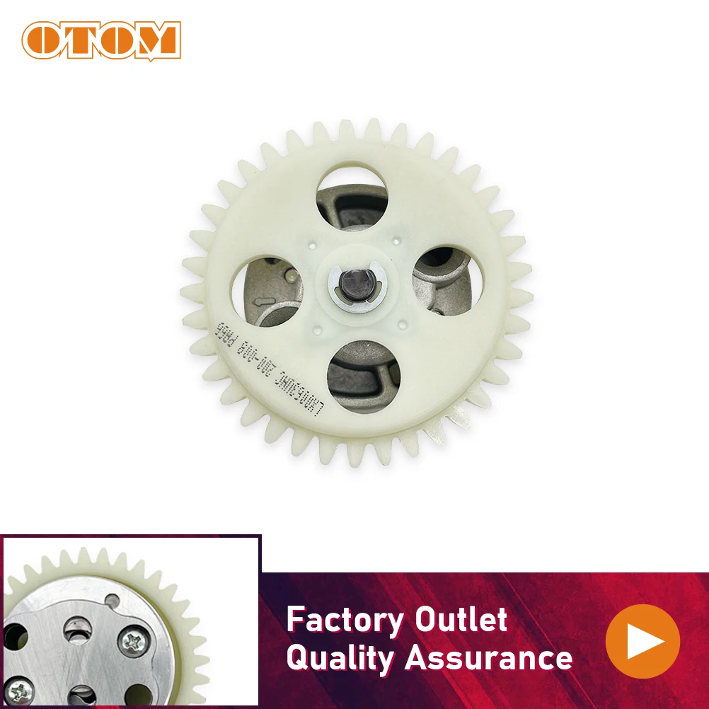 OTOM Motorcycle LONCIN Engine Oil Pump Gear 250cc YB250R Engine Part For KEWS K23 Dirt Bike Pump Impeller Gear 37 Teeth 37T