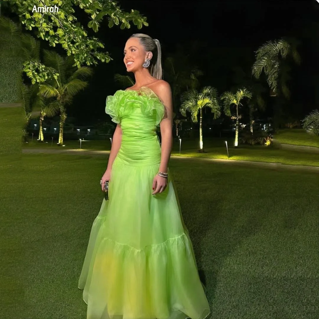 

Amirah Custom Made Evening Dresses Woman Elegant Dresses for Special Event Chiffon Line A Off-shoulder Prom Dress Ball Gowns