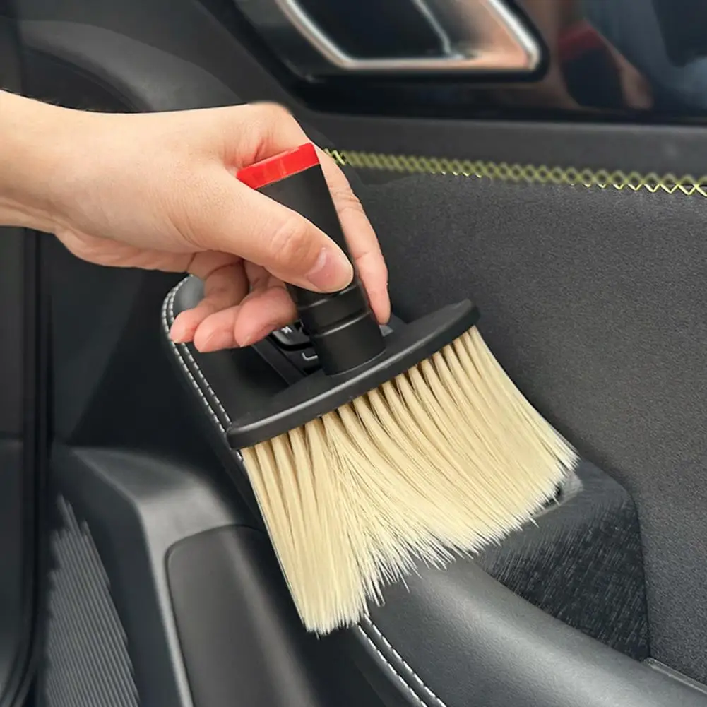 1/2Pcs Car Vent Cleaning Brush Fine Bristle Dashboard Brush Dashboard Dust Cleaner Versatile Car Cleaning Tool Handle Brushes