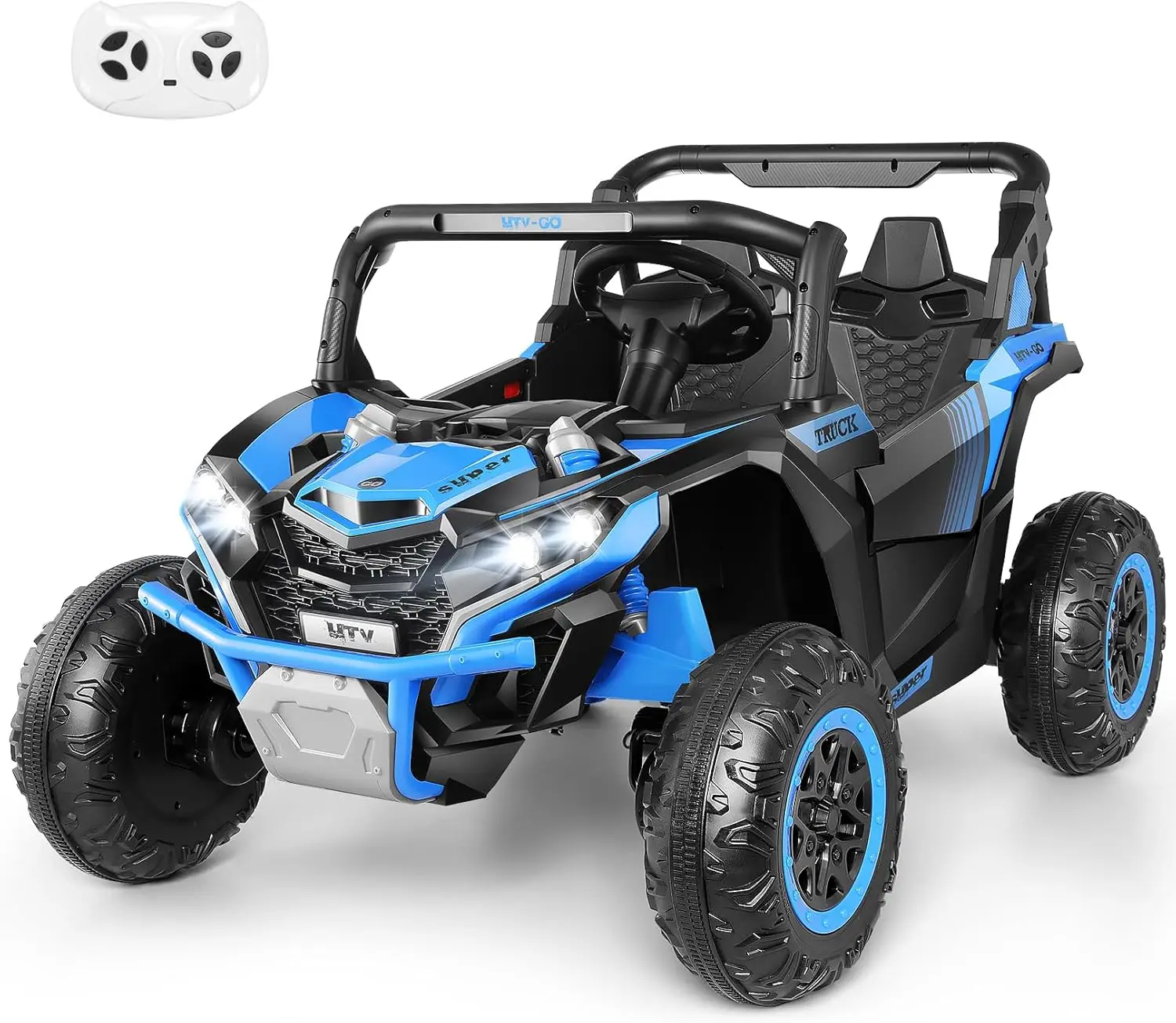 24V Electric Ride on UTV Car with Remote Control, Kids 24V Ride on Toys with 2 Seat-20 Spacious Seat, 4WD/2WD Switch