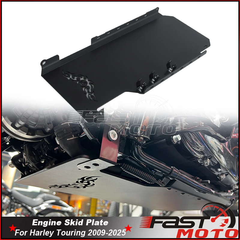 

Motorcycle Accessories Lower Engine Chassis Guard Skid Plate Protector For Harley Road King Electra Glide Road Glide Limited 09+