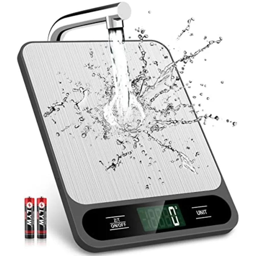 Food Scale 10kg 22lb Digital Kitchen Scale with Tare Function for Baking Cooking Coffee Package Postage Stainless Steel Design