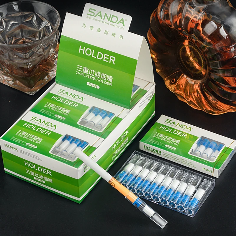 

Sanda 666 Disposable Cigarette Holders 120pcs/lot Cigarette filters For Regular Cigarettes Smoking Accessories