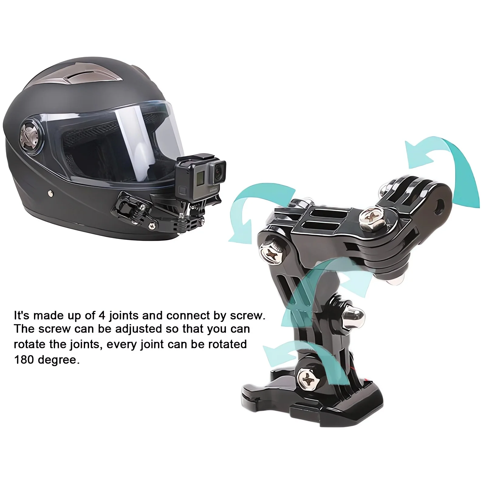 Accessories Kit for GoPro Hero 13 12 11 10 9 8 7 Black Silver 6 5 4 3 2 Osmo Motorcycle Helmet Chin Mount for DJI OSMO Action 5 view 3