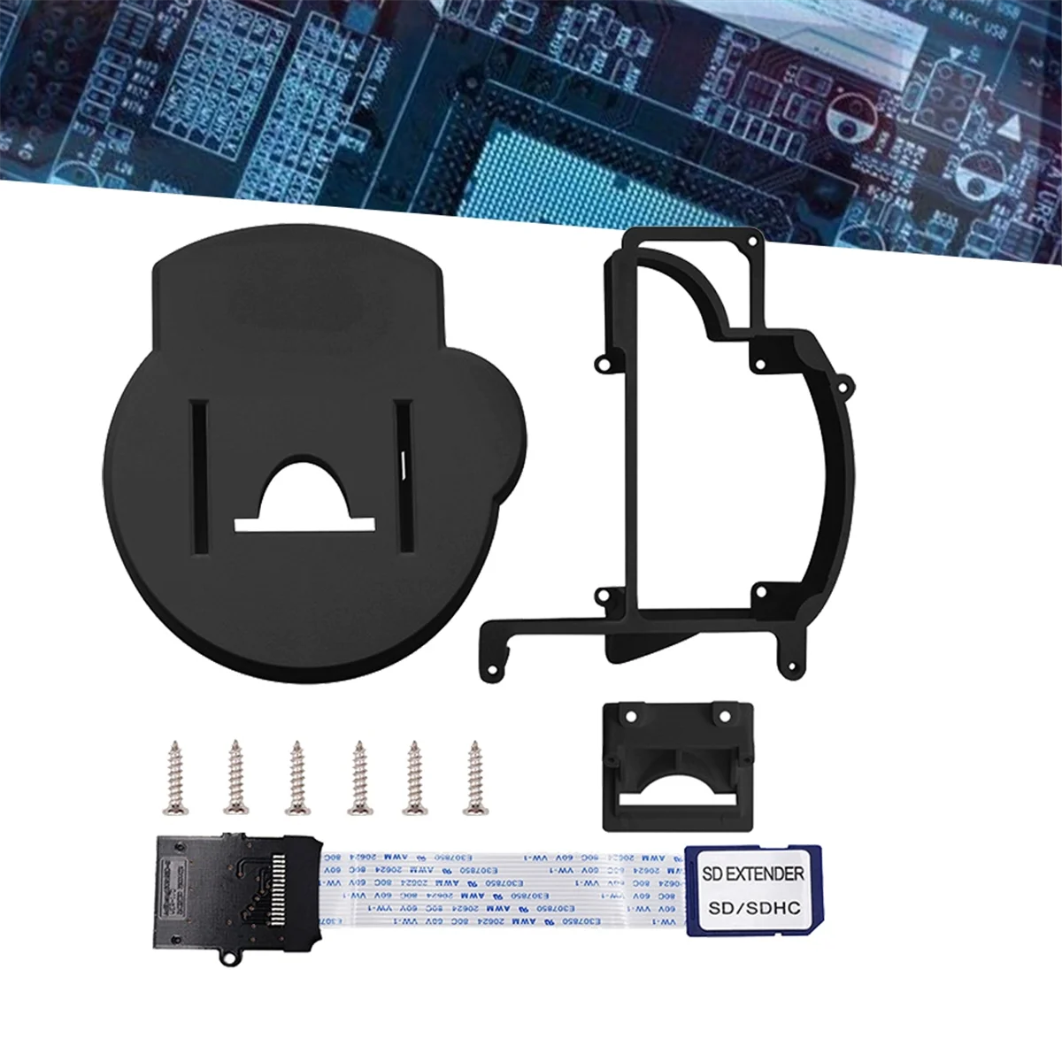 3D Printer Mount Kit com SD Card Expansion Adapter, GC Carregador Screwdriver, Black Acessórios