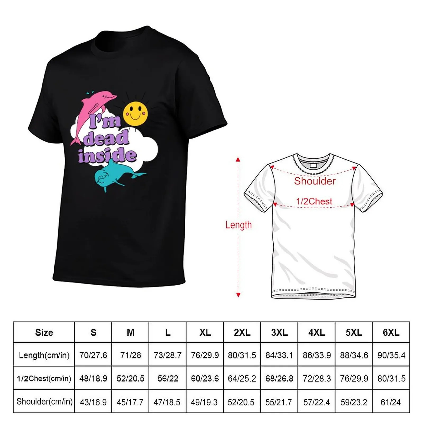 I'm Dead Inside T-Shirt Summer Casual Loose T-Shirt