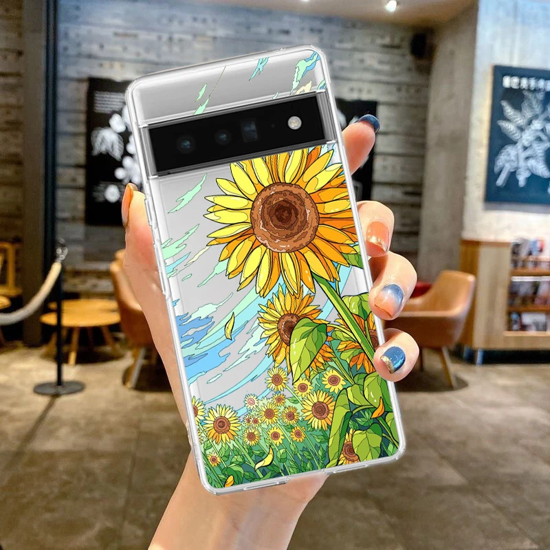 Cute Cartoon Candy Painted Phone Case For Google Pixel 9 Pro XL 8 7 6 Pro 8A 7A 6A 5 4 5A 4A 3A XL 5G Shockproof Clear Cover