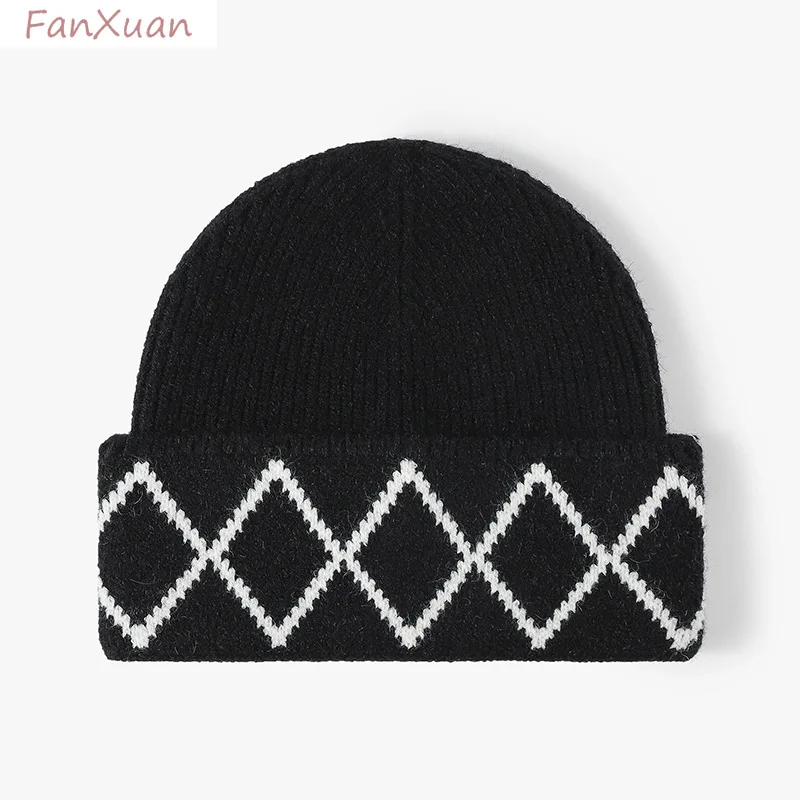 

новые шапки унисекс для женщин вязаные осенне-зимние шапки розовый фуксия желтый фиолетовый