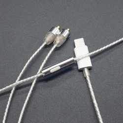 MFI HIFI Earphone upgrade cable light-ning to MMCX C100 High Pure For iphone Shure Headphone Earplug