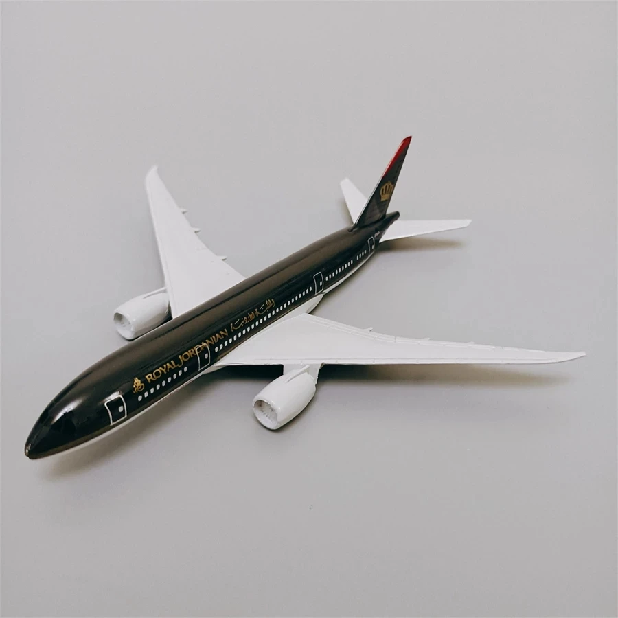 

Diecast Metal 1:400 Plane Model Toy Airplane 16cm ROYAL JORDANIAN Aircraft B787 Alloy with Stand Decoration Kids Desk Accessorie