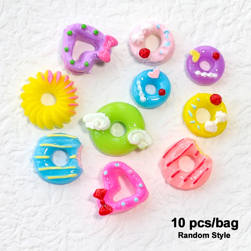 10 Teile/los Kawaii Gelee Gummibärchen Nail art Charms Blume Süße Mixed Candy 3D Luxus Nägel Dekoration DIY Maniküre Zubehör – Detail 11
