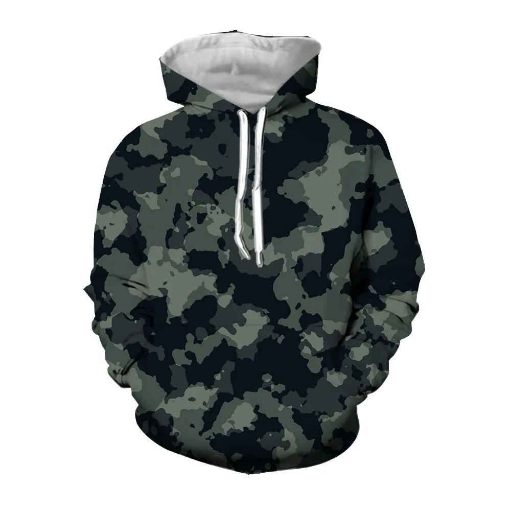 

Jumeast 3D Digital Jungle Camouflage Printed Hoodies For Men Hunting Graphic Hoodie Streetwear Casual Oversized Military Coat