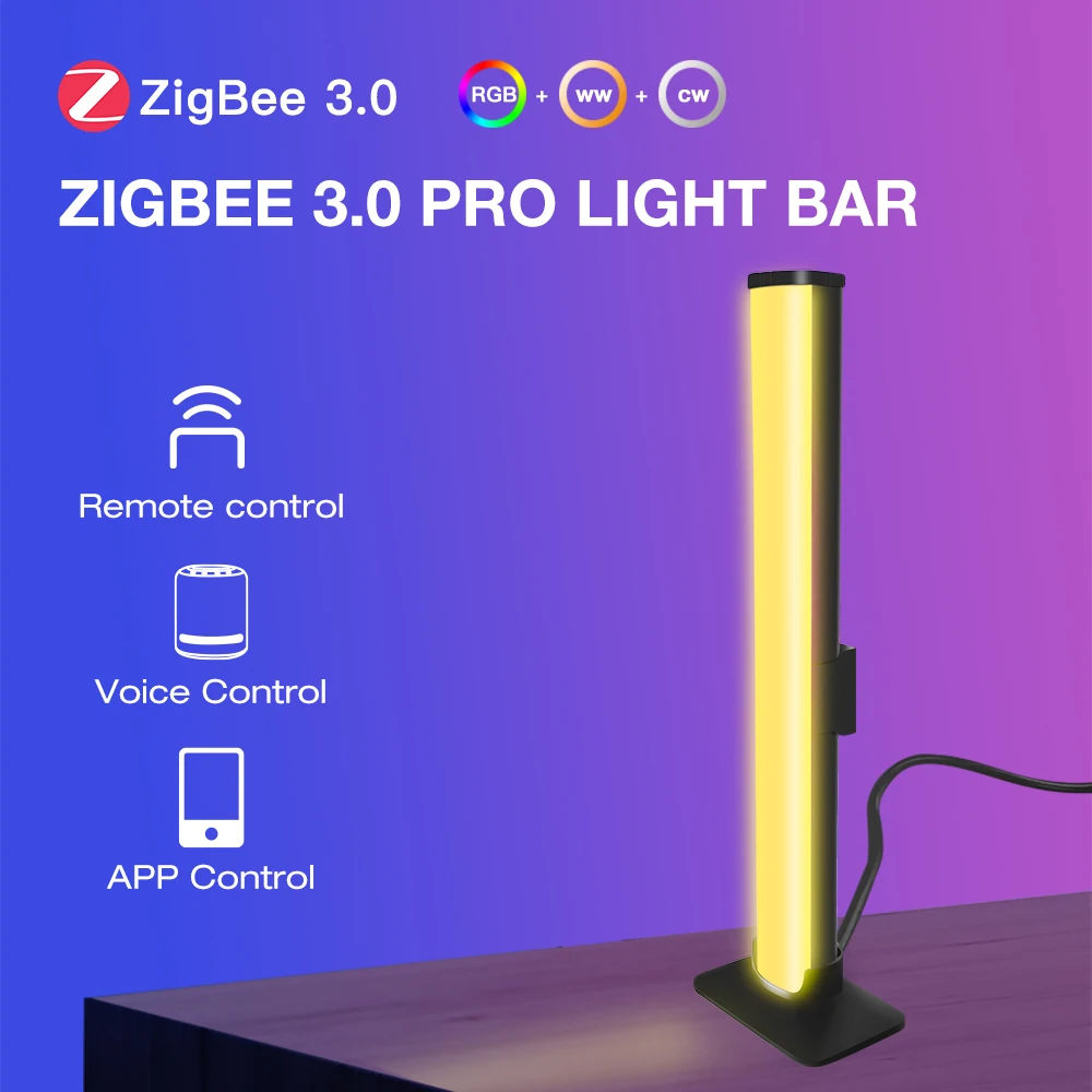 5V USB Zigbee 3.0 RGB+CCT LED Lamp Bar RGBCW Dimmable Light Tuya Smart Life APP Voice Control fr Alexa Google Home SmartThings