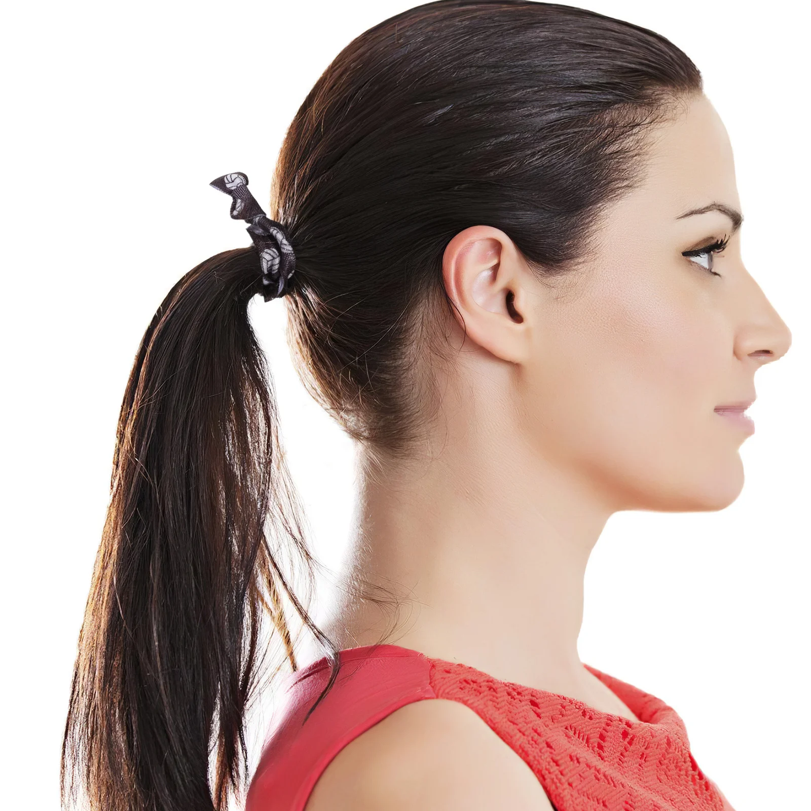 

20pcs Volleyball Hair Ties Longlasting Elastic Ponytail Holders For Sports Workout Knot Design Durable Scrunchies Hair