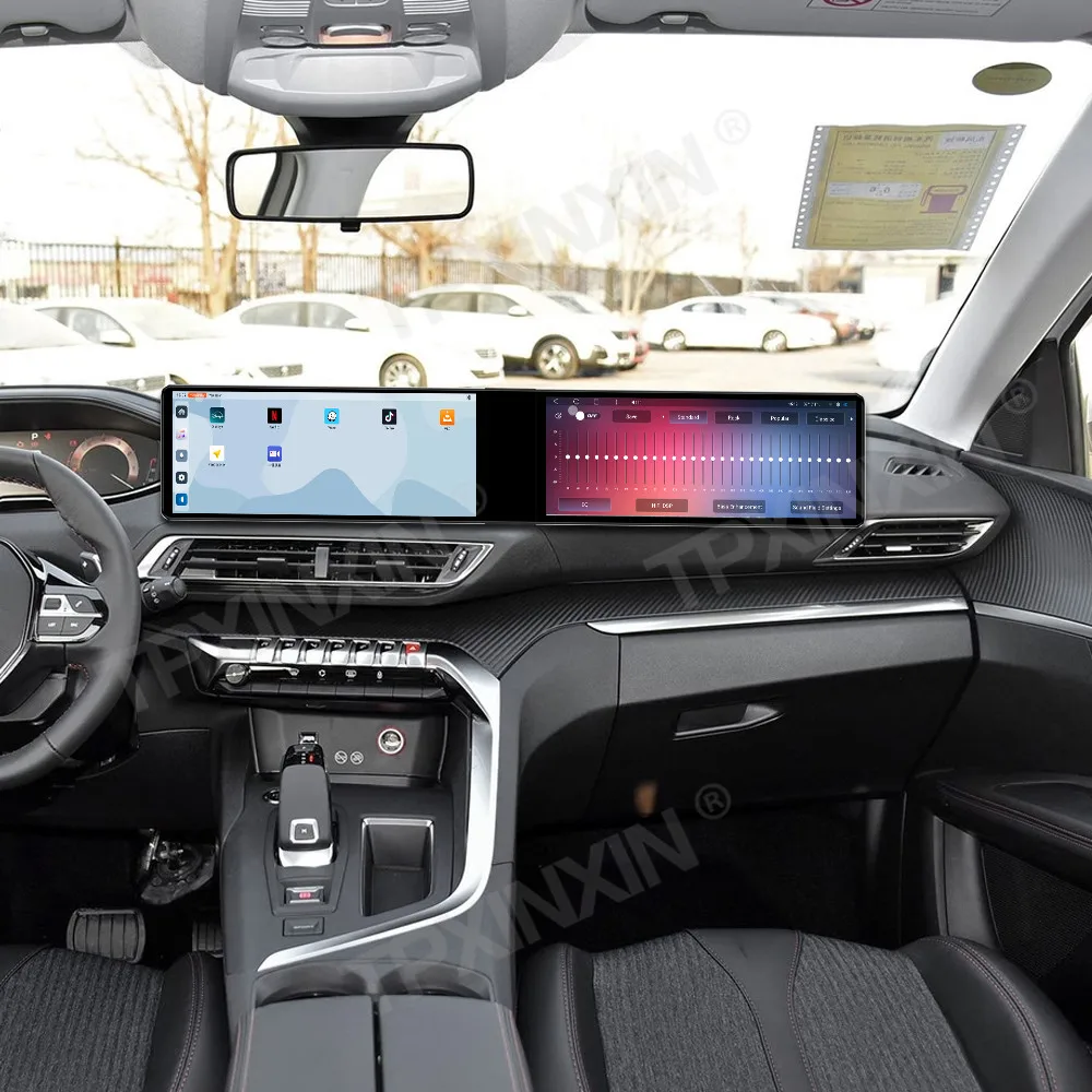 

Android Auto для Peugeot 4008 2016-2022 двойной экран 24,6 "стерео мультимедийный автомобильный GPS-навигатор радиомагнитофон головное устройство DSP