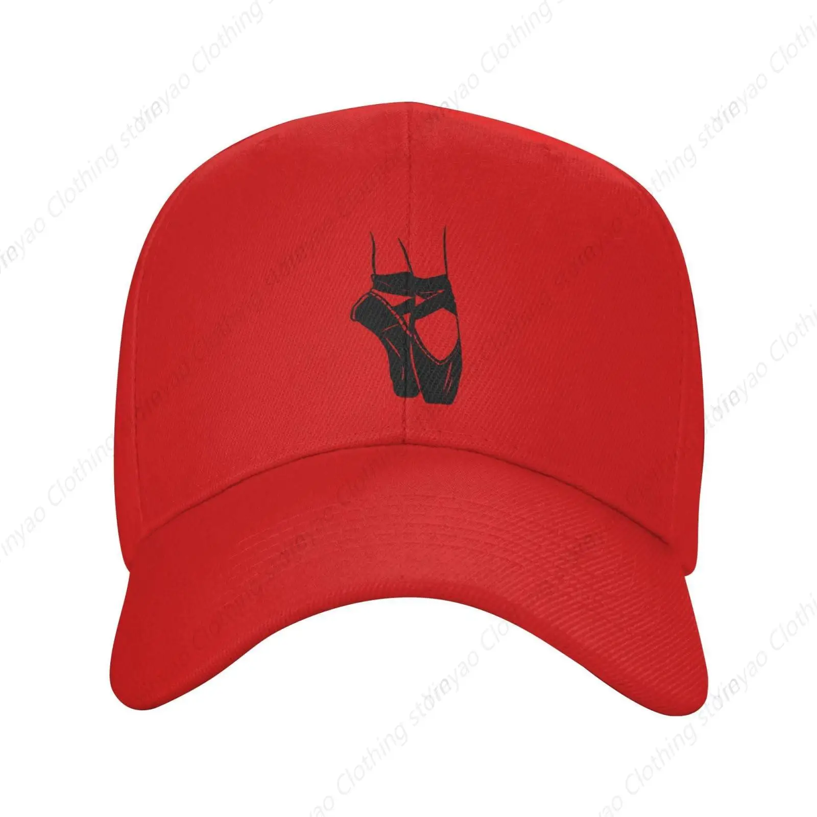 Ballet Shoes Silhouette Print Men's Baseball Cap Adjustable Outdoor Activity Truck Cap Female Friend Gift Cap