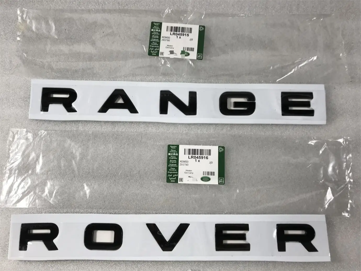 FOR range rover logo on the Land Rover bonnet and tailgate lr026394, lr026395, lr045915 and lr045916