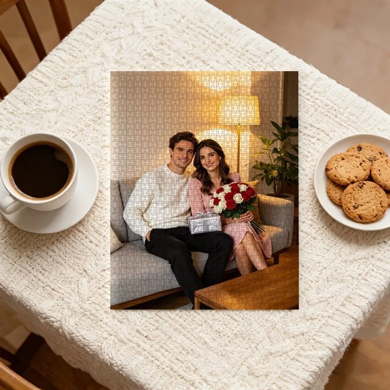 35/300/500/1000pcs Personalized Custom Photo Puzzle Family Photos Personalized Puzzle Memento For Special Occasions Room