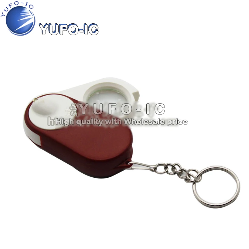 Clairvoyance Key Buckles Type With White Illuminant Magnifier 10 Times The Magnifying Glass