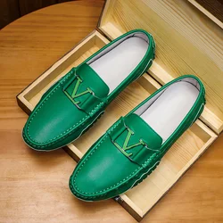 Large Size 38~48 Mens Loafers Soft Luxury Moccasins High Quality Spring Autumn Genuine Leather Shoes for Men Flats Driving Shoes