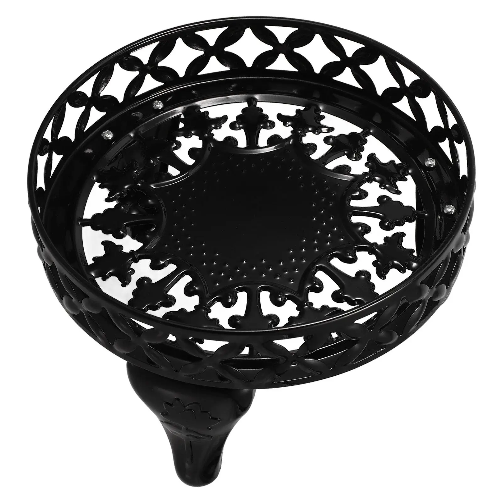 Black Iron Plant Stand Floor Standing Potted Plant Shelf for Indoor Outdoor Use Stylish Tall Metal Flower Stand Space Saving