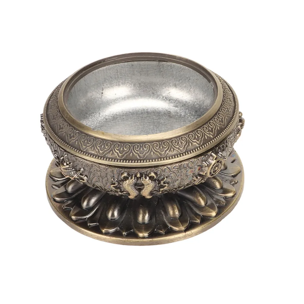 2pcs Bronze Incense Burner Holder Zinc Alloy Exquisite Craftsmanship Incense Sticks Holder Retro 10 cm Diameter