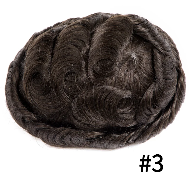 Australia Curly Hair Men's Wig Lace With Pu Base Male Hair Prosthesis Natural Human Hair Wig Exhuast System Unit Wigs For Men image 3