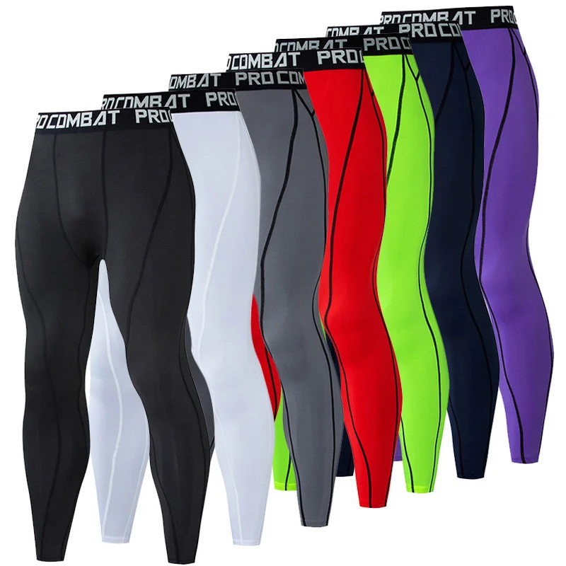 1PCS New Compression Pants Leggings Men Running Sport Quick Dry Pants Fitness Training Trousers Male Workout Clothing