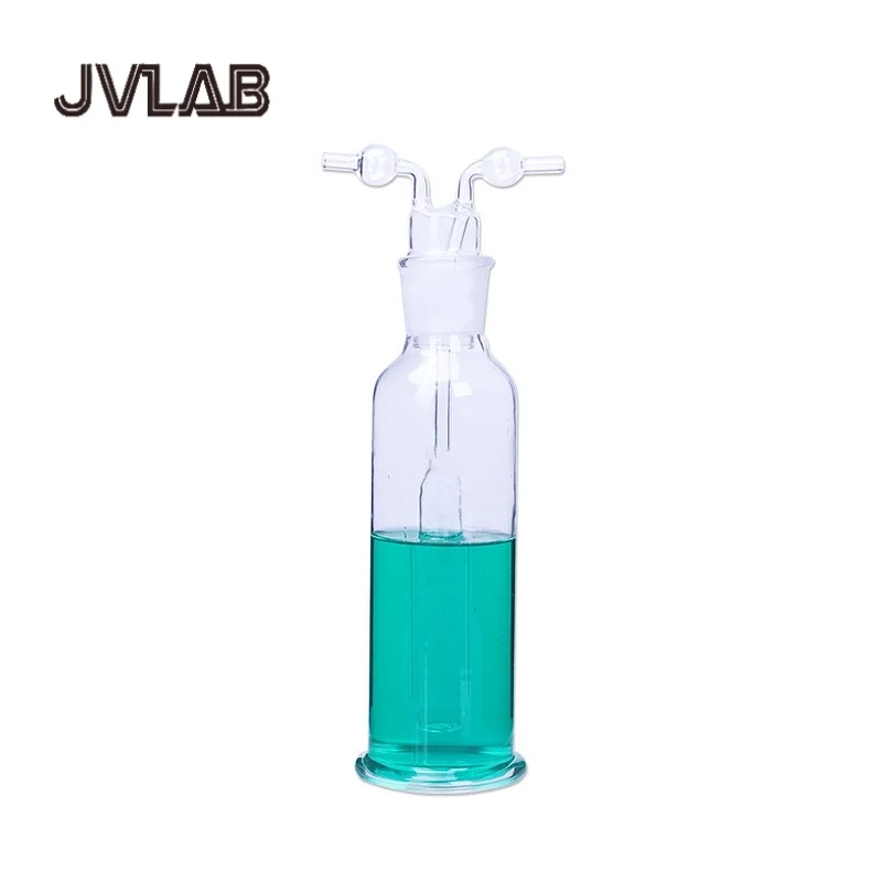 

Lab Gas Washing Bottle Glass Vacuum Trap 500ml with Two Bend Tubes Joint for Chemistry Lab Glassware Kit JVLAB