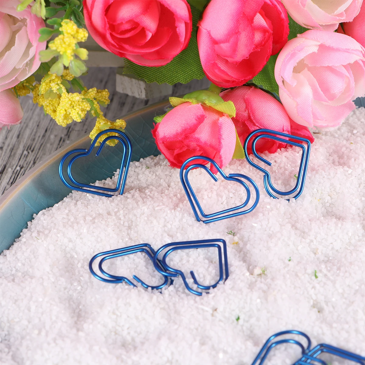 100pcs Heart Shaped Paper Clips Premium Nonskid Strong Clipping Force Creative Bookmark For Notes Documents Organization Home