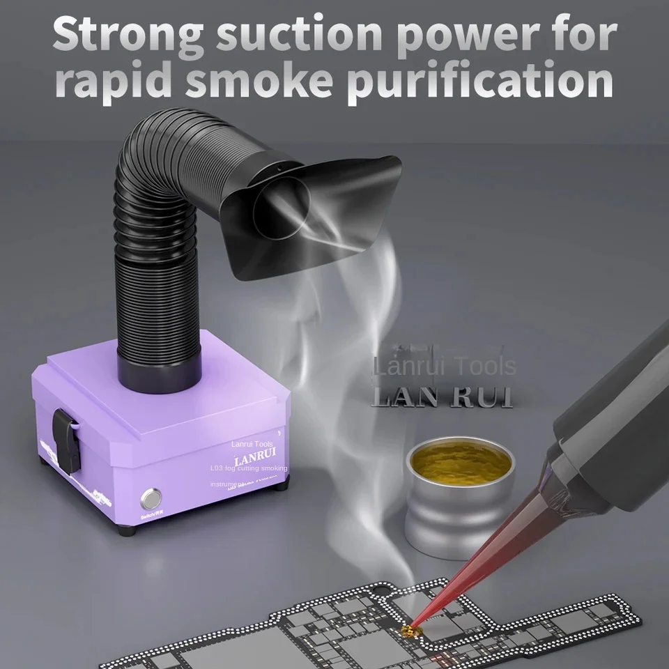 

Lanrui L03 Fume Extractor Soldering Smoke Purifier 3-Layer Fog-Eliminating for Motherboard & PCB Welding Absorbing Device