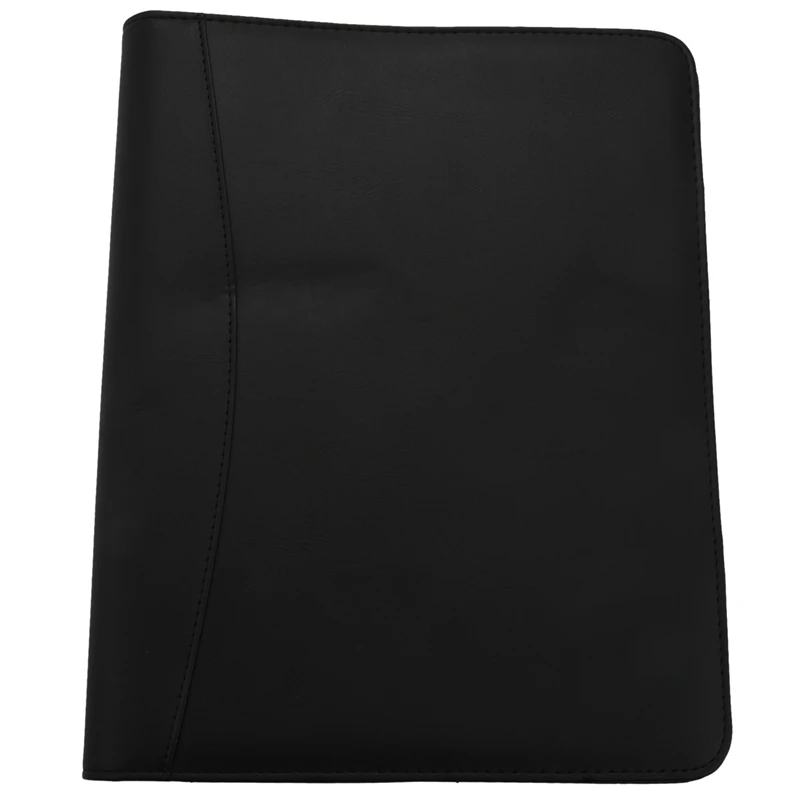 A4 Leather 3 Ring Multipurpose Padfolio With Notebook Pad For Interview & Business