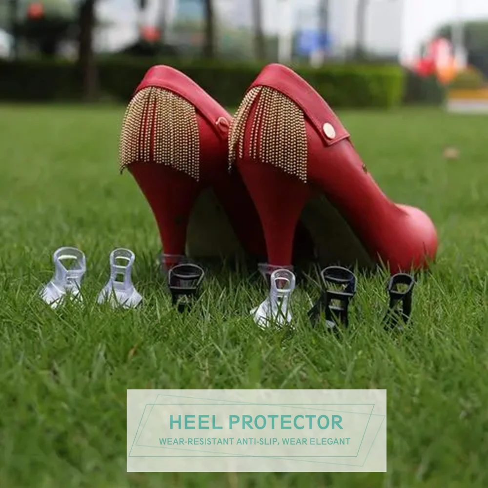 

60 Pairs Heel Stoppers Anti-slip High Heel Protectors Heel Covers Perfect for Outdoor Wedding Party Events Stop Sinking at Grass