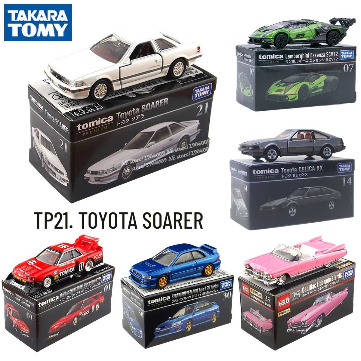 Takara Tomy Tomica Premium TP21. TOYOTA SOARER Scale Mini Car Model Replica Miniature Collection Kids Xmas Gift Boy Toy