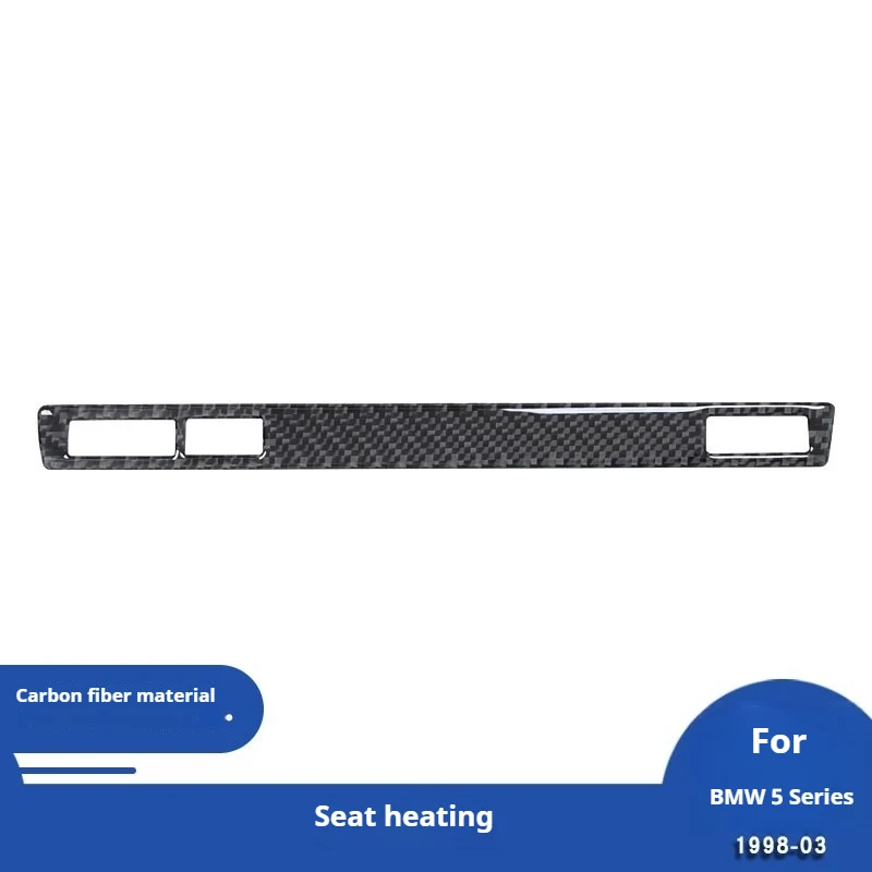 

For BMW 98-03 5 Series E39 Carbon Fiber Interior Modification Parts Seat Heating Panel Decorative Sticker
