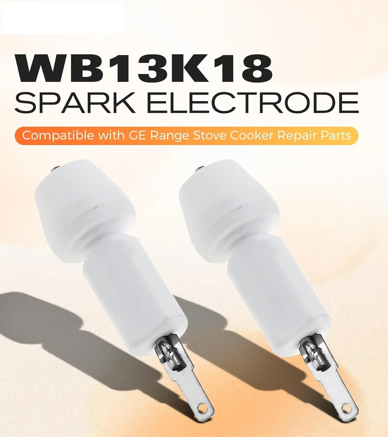 2 Pack WB13K18 Spark Electrode Compatible with GE Range Stove Cooker Repair Replacement Parts