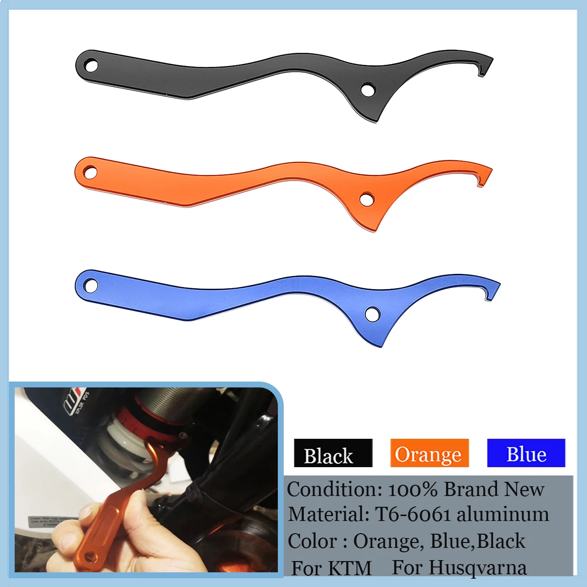 

Motorcycle Rear Damping Shock Absorber Spanner Wrench Tool For KTM EXC EXC-F SX SX-F XC XC-F XC-W XCW-F Husqvarna FC FE TC TE