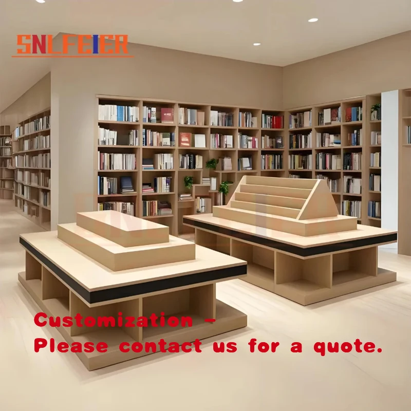 custom.Premium Custom Rectangular Particleboard/Plywood Display Racks Double-Sided Heavy Duty Supermarket Shelving Units LED Wat
