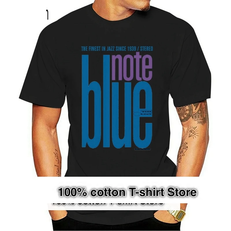 New Men Cotton T-Shirt Blue Note Men& Finest Jazz T-Shirt