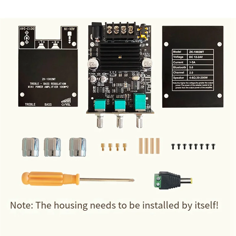 ZK-1002MT 5.0 Bluetooth Power Amplifier Board 100W Channel Amplifier Board with Short Circuit Protection for Sound Box